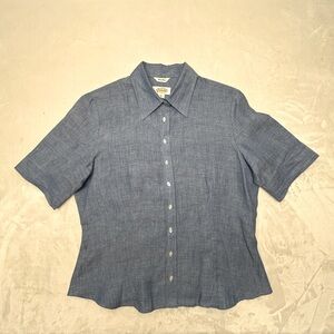 Talbots Light Blue Linen Shirt